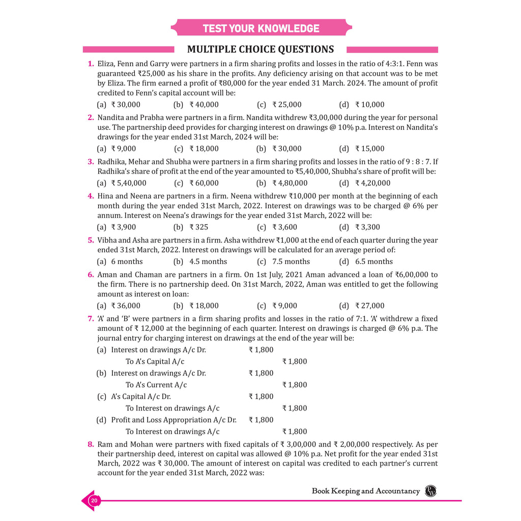 PW Maharashtra Board Book Keeping & Accountancy for Class 12 | Includes 5 Years of Solved PYQs & Practice Questions, Mind Maps, & Summaries for Quick Revision