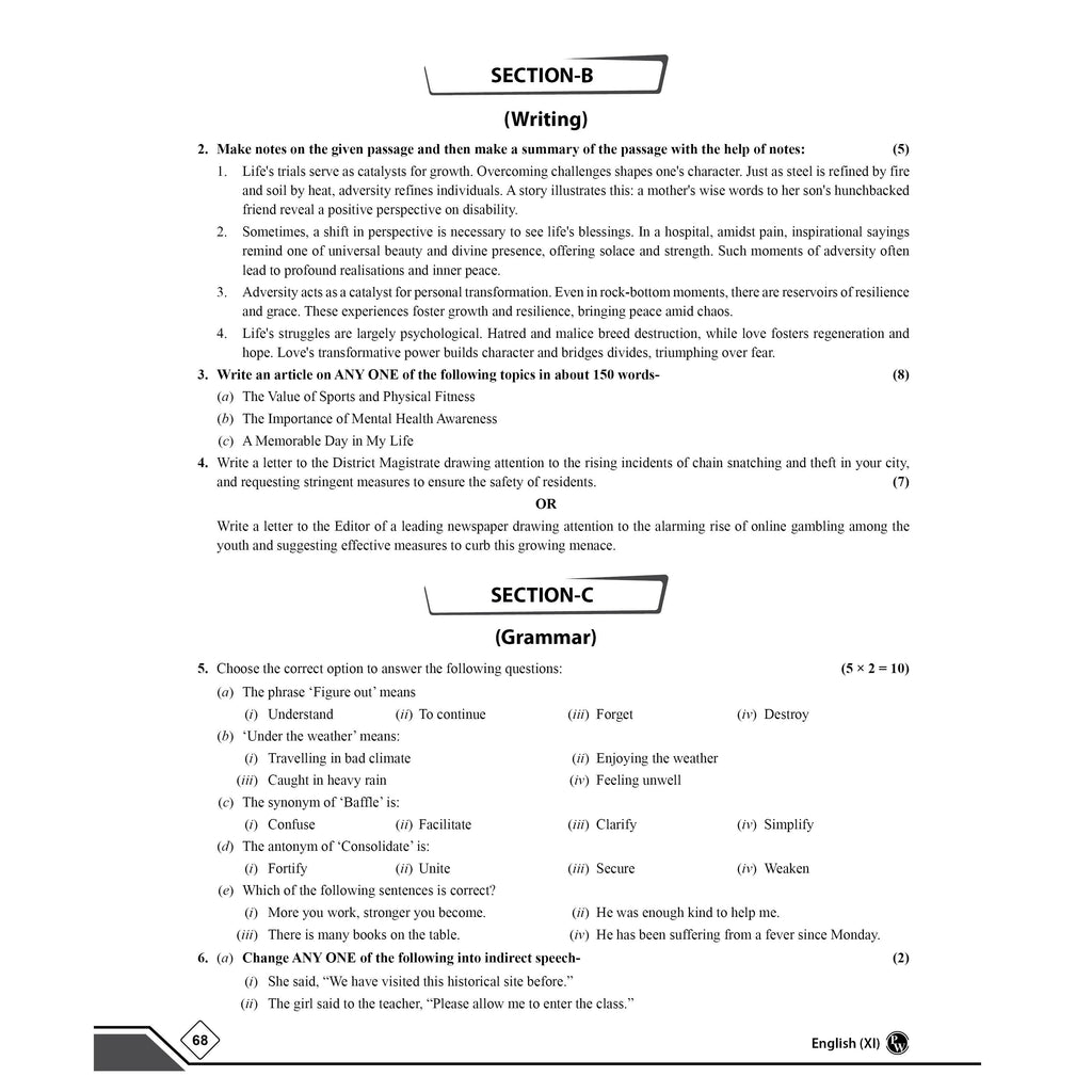 UP Board Class 11 Economics, Accountancy, Business Studies, English 10 Model Papers with Solutions (Bilingual) Combo Set of 4 Books For 2026-27 Exams
