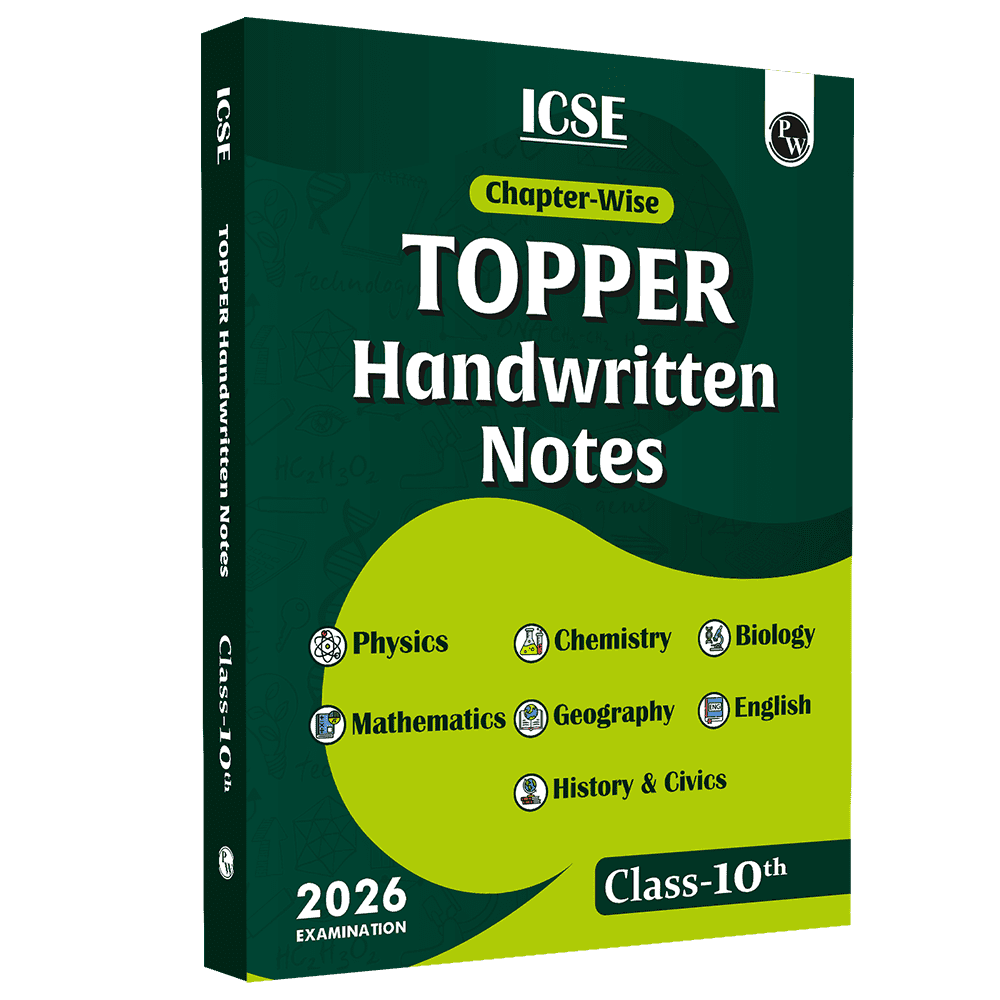 ICSE Chapterwise Class 10 Topper Handwritten Notes For 2026 Exams | Covering Physics, Chemistry, Biology, Mathematics, Geography, English, History & Civics