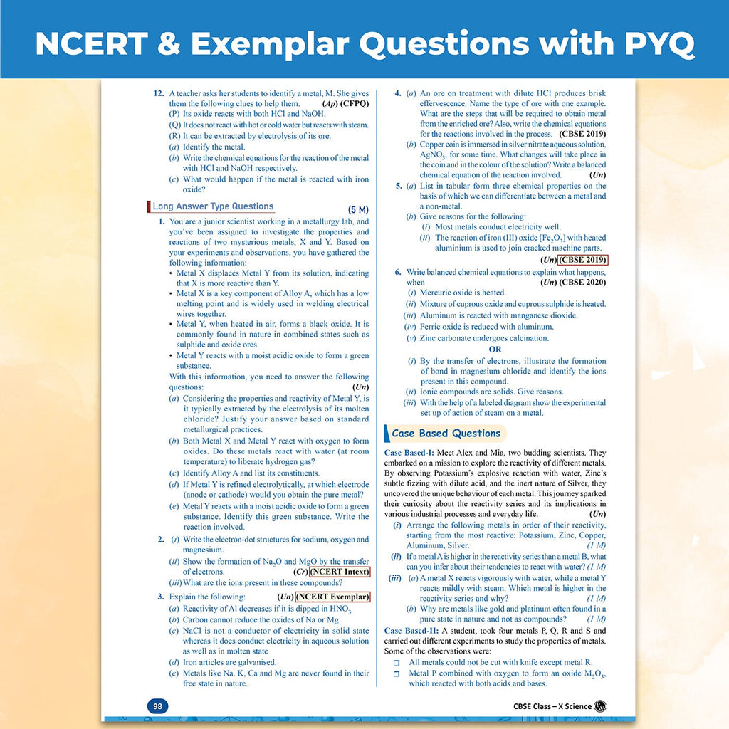 PW CBSE Question & Concept Bank (QCB) Class 10 Science Chapter-wise and Topic-wise Solved Questions By Samridhi Sharma For 2027 Board Exams with 50% Competency Based Question