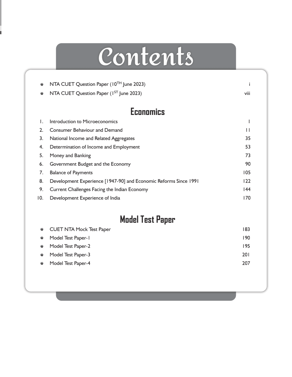CUET (UG) Economics Chapterwise & Topicwise Question Bank (2023- 2024) with Complete NCERT Crux, CUET PYQs (2022-2023) Past Year Questions and Mock Test I For Central Universities Entrance Test 2024