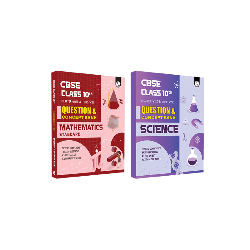 CBSE Class 10th Mathematics and Science Combo Set of 2 Books Question & Concept Bank Chapterwise & Topicwise Exam 2023 - 2024 | Previous Year Paper Covered