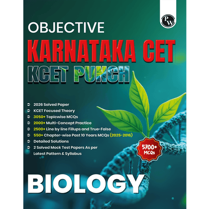 PW Karnataka CET (KCET) Objective NCERT Punch Biology For KCET 2027 Exam l Topicwise Theory with 5700+ MCQs | KCET 10 Years PYQs and Mock Tests