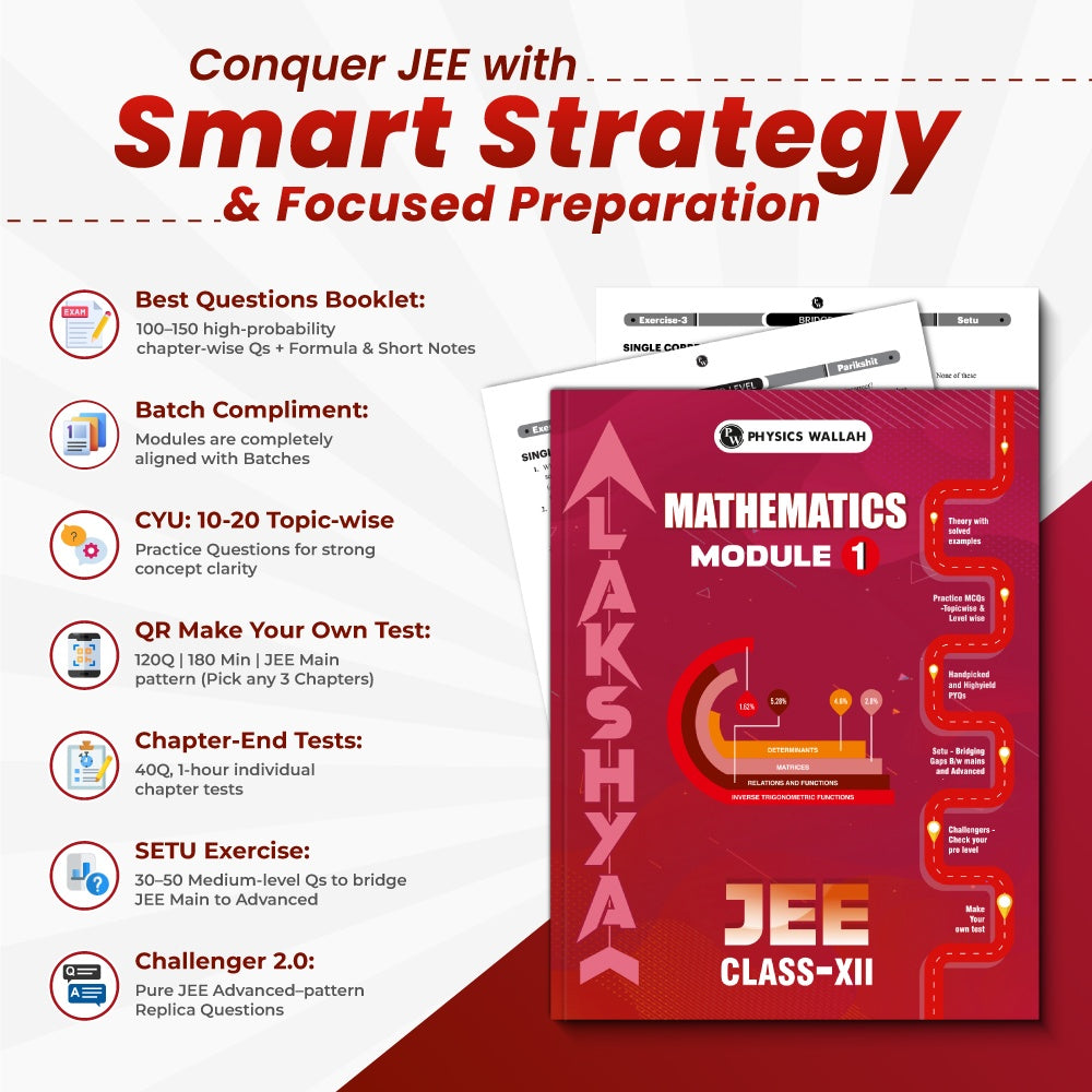 PW Lakshya For JEE Main & Advanced Class 12 Mathematics Modules with Solutions Combo Set of 5 Books (2026 Edition)