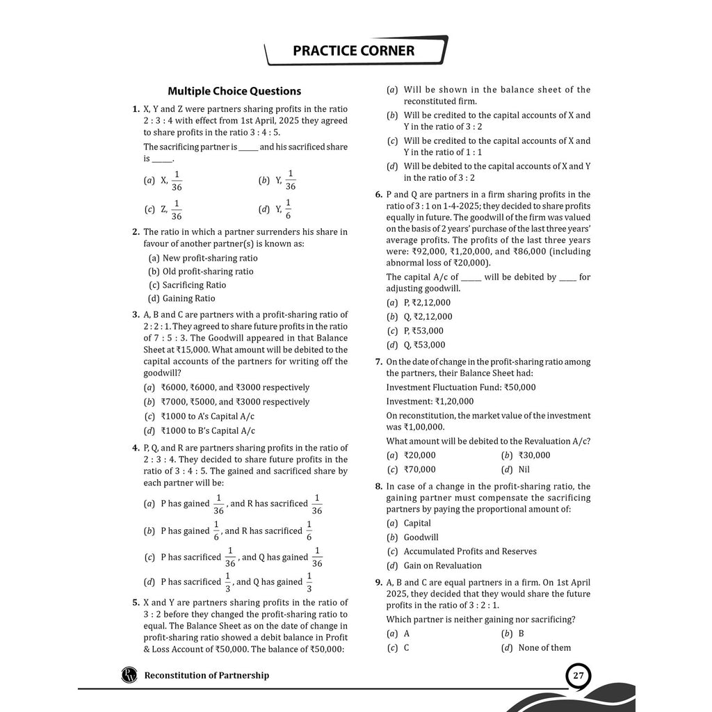 CUET (UG) Accountancy 2026 Chapterwise & Topicwise Question Bank with Past Year Questions PYQs and Mock Test | Mind Maps and Practice MCQs