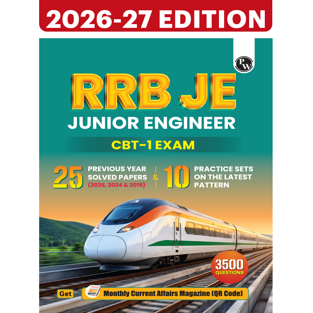 RRB JE (Junior Engineer) CBT-1 PYQ Book For 2026-27 Exams | 25 Previous Year Solved Papers (2026, 2024 & 2019) with 10 Practice Sets on Latest Pattern English Medium