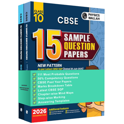 PW CBSE Class 10 Sample Papers Combo of 2 Books - Science & Maths Standard for 2026 Exams ( As Per Latest SQP Dated 30 July 2025)