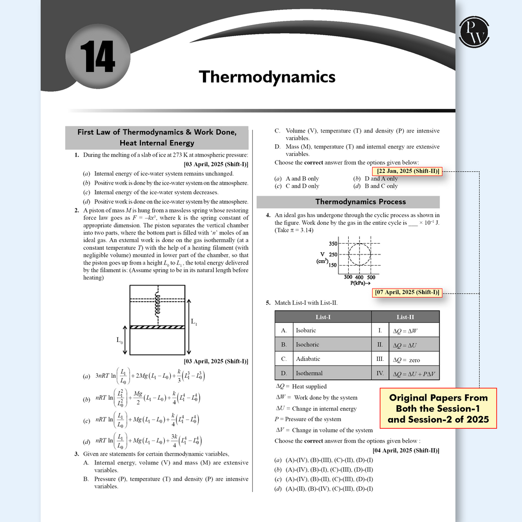 JEE Main 2025 Solved Papers All 19 Sets Chapterwise and Topicwise PYQs | Physics, Chemistry, Mathematics | Answer Keys are Mapped with NTA Answer Keys