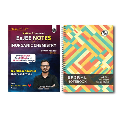 EaJEE Handwritten Notes For Inorganic Chemistry By Om Pandey | Chapterwise and Topicwise Questions | Complete JEE Main & Advanced Syllabus | Handpicked PYQs + 300 page Ruled practice notebook