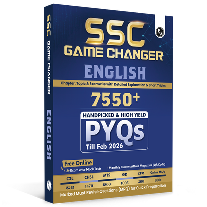 PW SSC Game Changer English PYQ 7550+ MCQs For 2026 Exams | Chapter, Topic & Exam-wise Previous Year Solved Questions | For CGL, CHSL, MTS, CPO, GD, Delhi Police, Steno