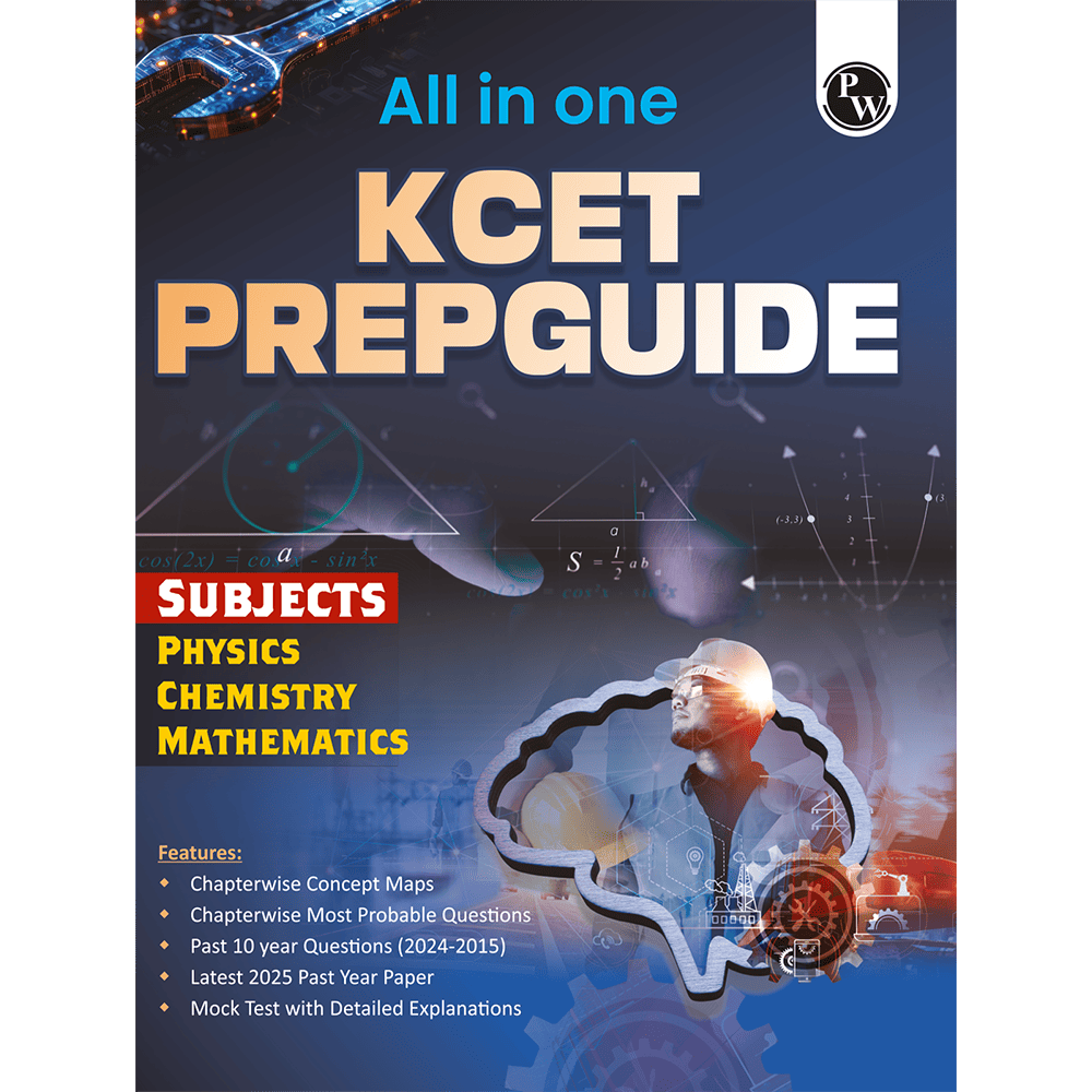 All in One KCET Prepguide For Engineering Exam 2026 | Physics, Chemistry, Mathematics | Chapterwise Concept Maps, Most Probable Questions, Past 10 Year PYQs, Mock Tests