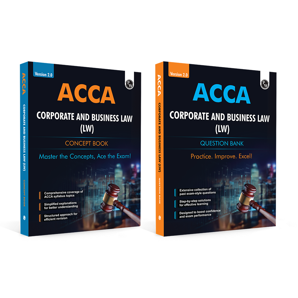 ACCA Corporate and Business Law (LW) 2.0 Concept Book + Question Bank Combo Set of 2 Modules