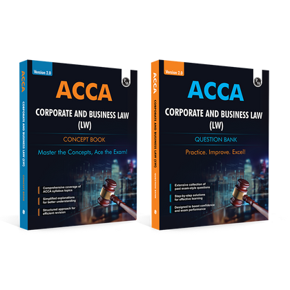 ACCA Corporate and Business Law (LW) 2.0 Concept Book + Question Bank Combo Set of 2 Modules