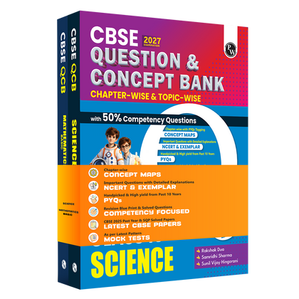 CBSE Question & Concept Bank (QCB) Class 10 Science and Maths (Basic) Combo Set of 2 Books Chapterwise & Topicwise Solved Questions For 2027 Exams