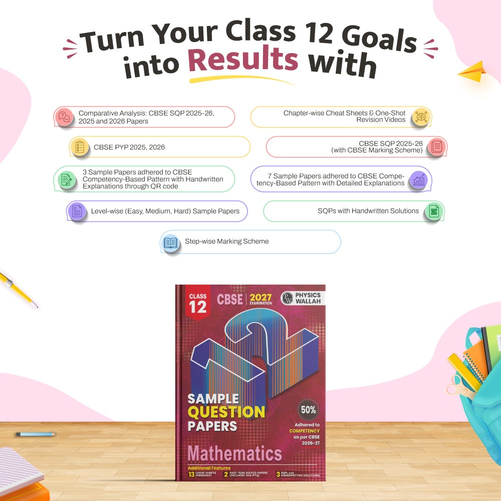 CBSE 12 Sample Question Papers Class 12 Maths For 2027 Board Exam (New Pattern) | 2026 Solved Paper, Chapterwise Mind Maps, Stepwise Marking
