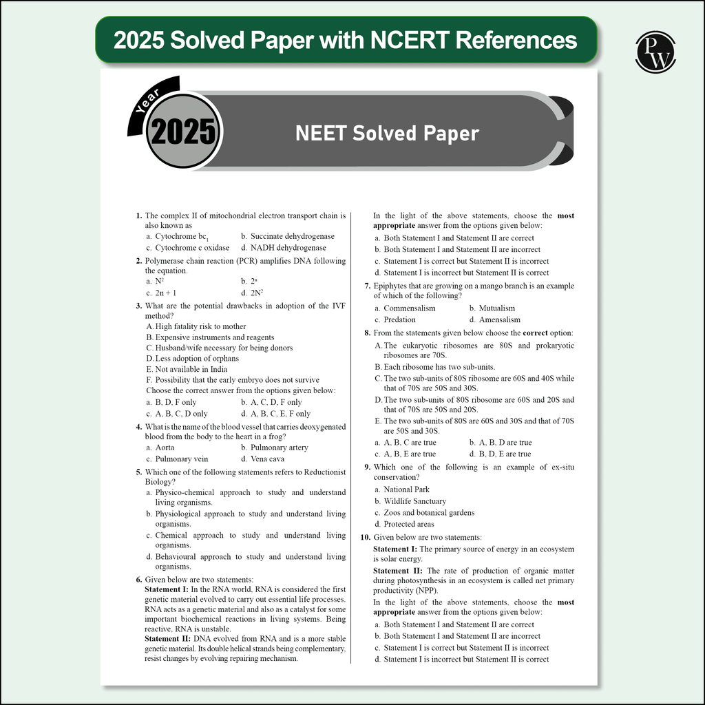 Digital Book + 38 Years NEET Previous Year Solved Question Papers Biology PYQ (2025 - 1988) Chapterwise Topicwise Solutions For NEET Exam 2026 with Newly Added Topics