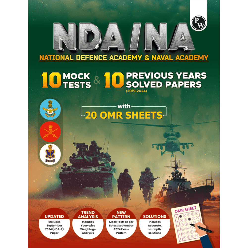 NDA/NA 10 Mock Tests & 10 PYQs (3rd Edition)
