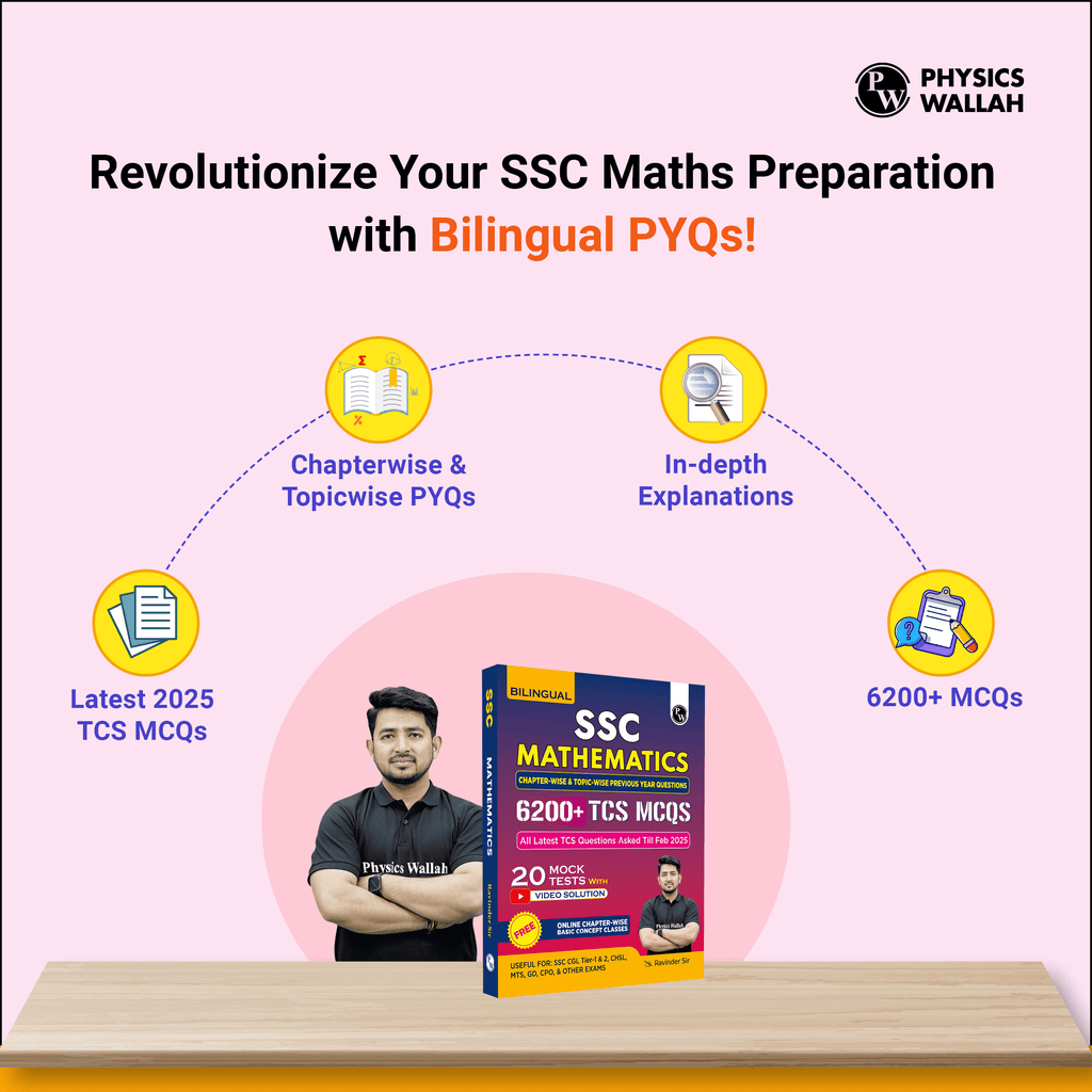 SSC Mathematics Bilingual 6200+ Chapterwise & Topicwise TCS PYQs with Online Classes By Ravinder Sir | 20 Mock Tests with Video Solutions l SSC CGL, CHSL, GD Constable, MTS For 2025-26 Exams