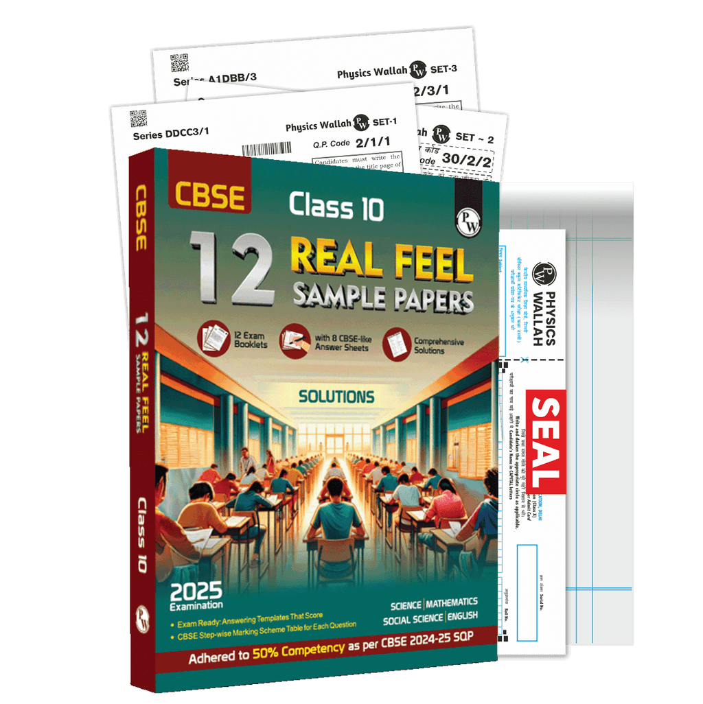 CBSE Class 10 Real Feel Sample Papers 2025 - Science, Maths (Standard), Social Science, English with 50% Competency Based Questions I CBSE like Question & Answer Sheets