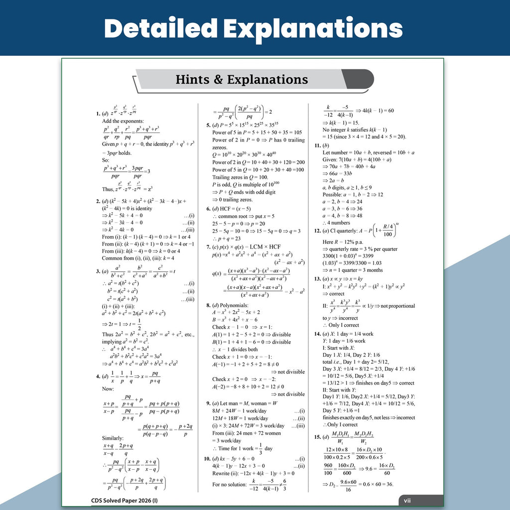 Viraat CDS OTA Book 2026 Mathematics | PYQ (2026-21) | Latest 2026 Solved Paper | Chapterwise Theory, Solved Examples, Practice Exercises & Past Year Questions