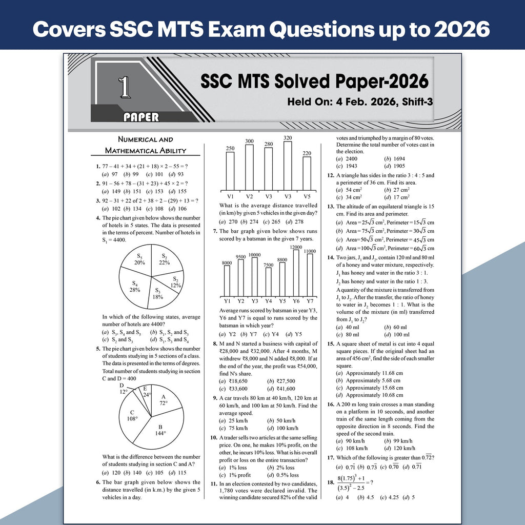 PW Selection Mantra For SSC MTS Multi Tasking (Non-Technical) Staff Exams 2026-27 | Chapterwise & Typewise Past Year Questions Till Feb 2026 | 7800+ PYQ | 15 Online CBT | English Edition