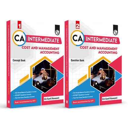 CA Intermediate Cost & Management Accounting Concept Book & Question Bank Combo Set of 2 Books By CA Sunil Keswani | ICAI Aligned Content, RTP/MTP Questions, PYQs, Detailed Solutions, Latest Syllabus For Jan 2027 Exams
