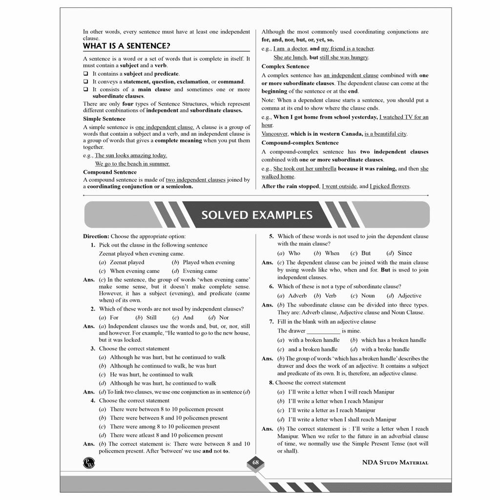 Shaurya NDA/NA General Ability English Book with Latest 2024 Solved Paper | National Defence Academy & Naval Academy Entrance Examination For 2024-25