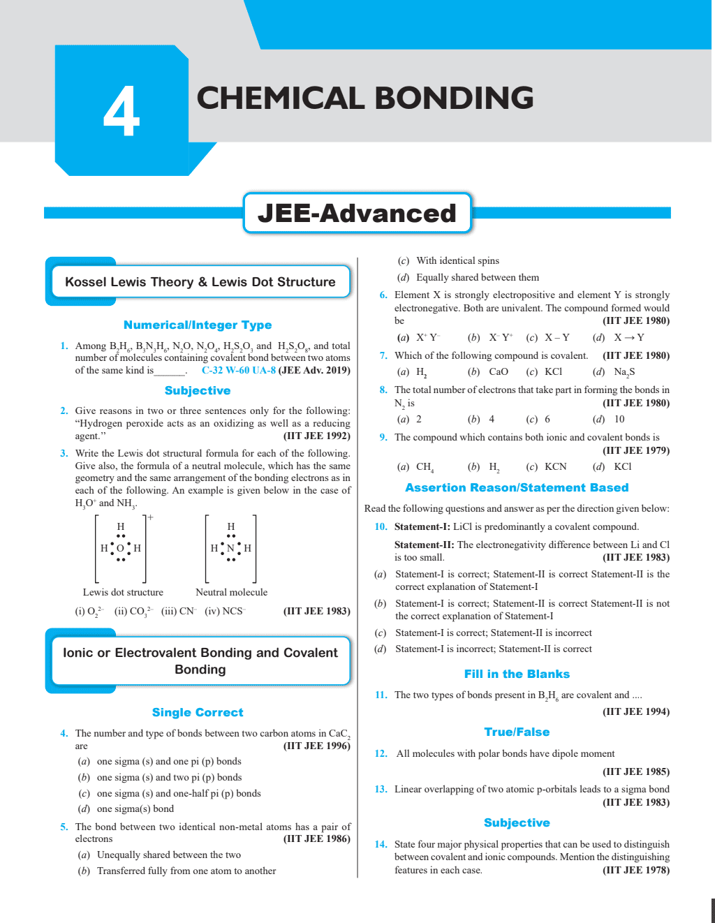 47 Years Chemistry Chapterwise and Topicwise Solved Papers PYQ of JEE Advanced 1978 to 2024