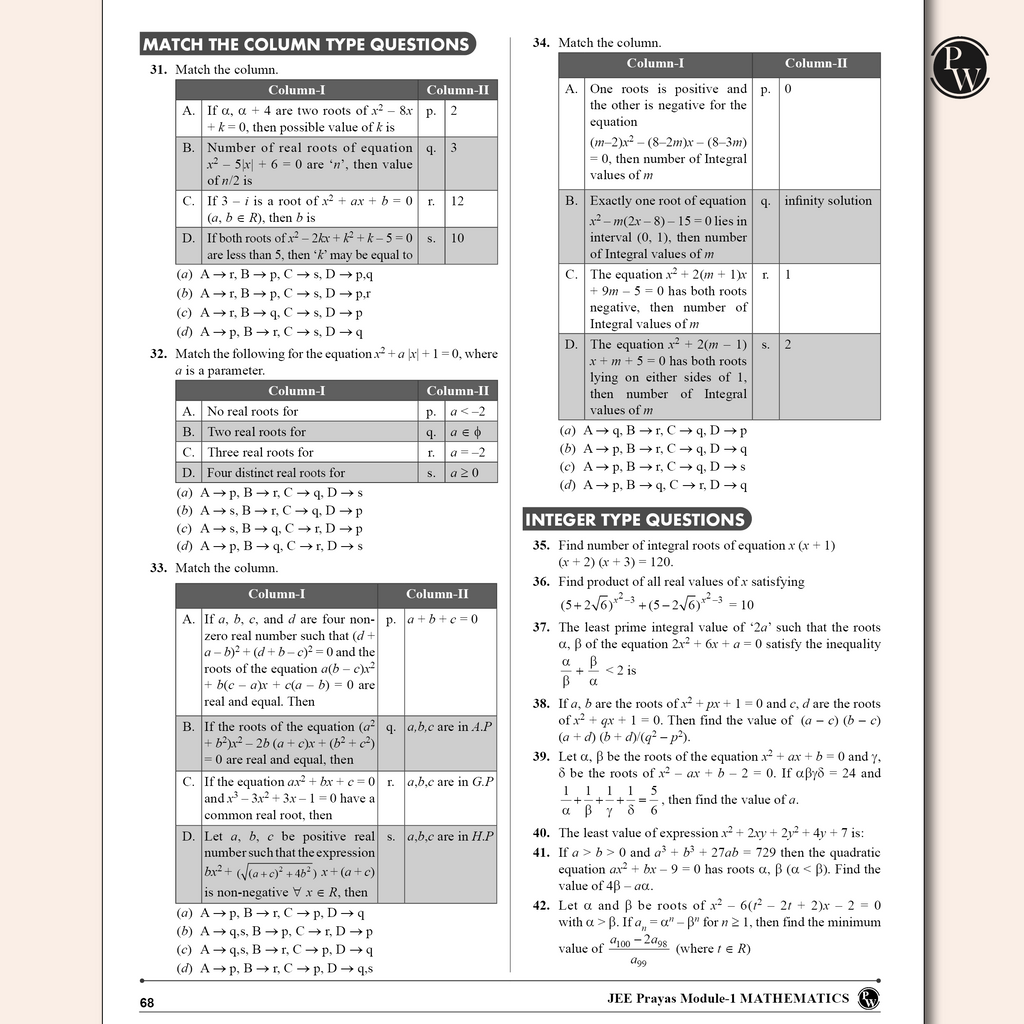 Prayas For JEE Main & Advanced Droppers Mathematics Modules with Solutions Combo Set of 8 Books (2025 Edition)