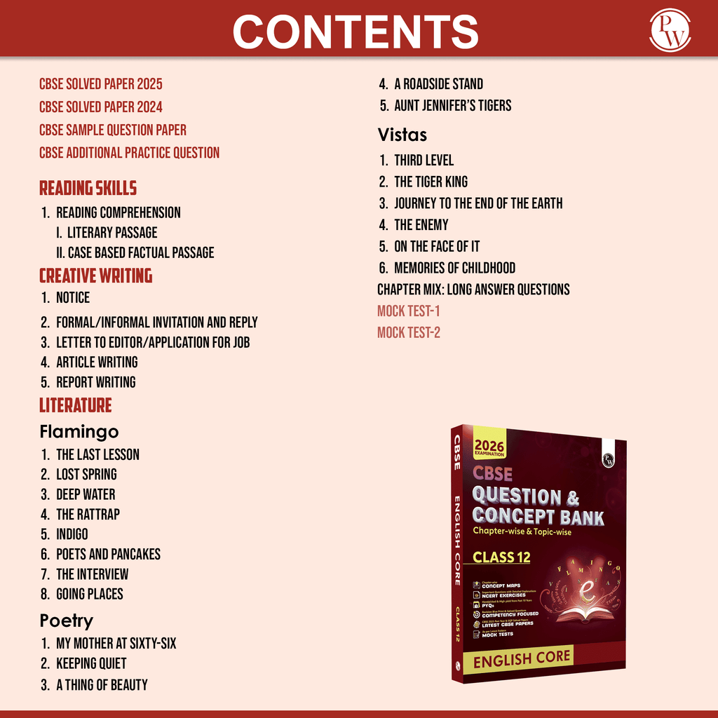CBSE Question & Concept Bank (QCB) Class 12 English Core Chapter-wise and Topic-wise Solved Questions For 2026 Exams with 50% Competency Based Question