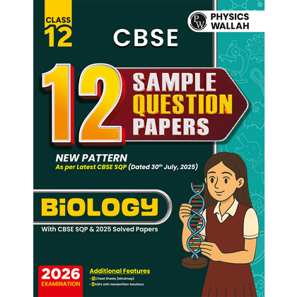 CBSE 12 Sample Question Papers Class 12 Biology For 2026 Board Exam (As Per Latest SQP Dated 30 July 2025) | 2025 Solved Paper, Mind Maps, Stepwise Marking