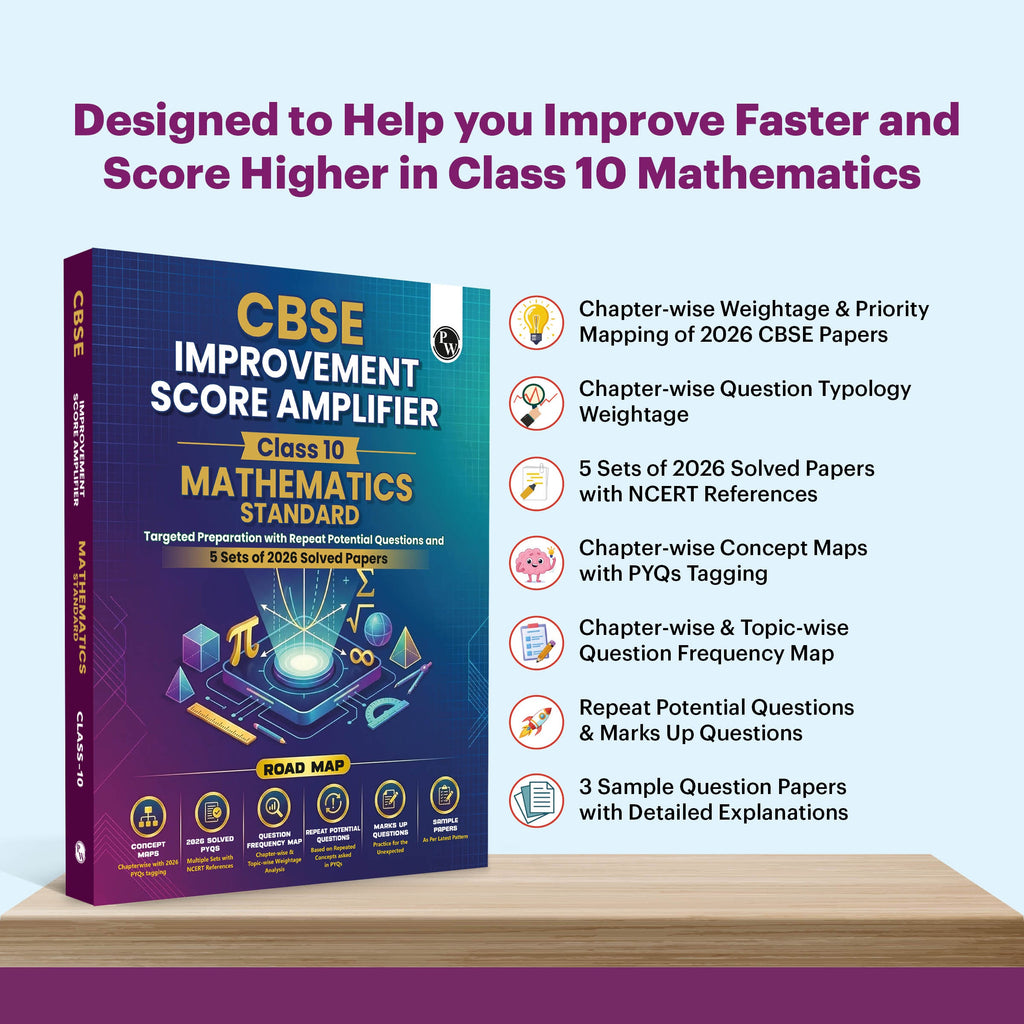CBSE Improvement Score Amplifier Class 10 Maths For 2026 Improvement Board Exams | 5 PYQs Sets of 2026 Solved Papers | Sample Papers & Chapter-wise Concepts Maps