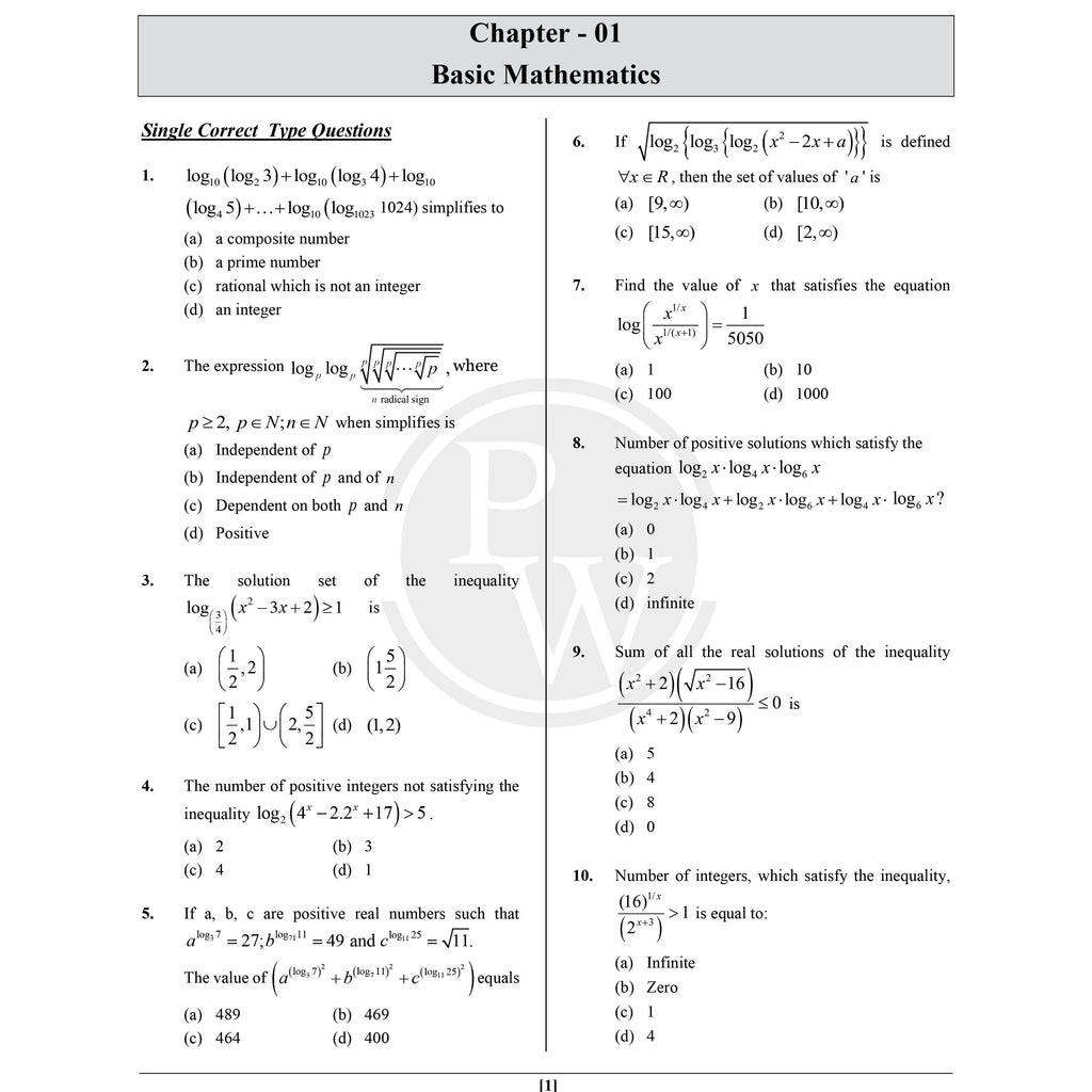 Mission 100 Mathematics Crash Course For JEE 2027 Exam | 2000+ Practice Questions Based on JEE Pattern with Detailed Solutions