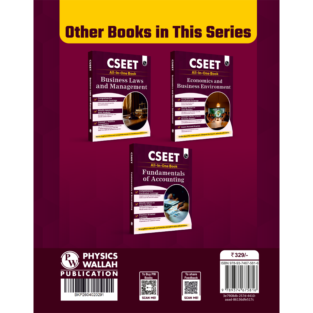 PW CSEET All in One Book Business Communication October 2026 Attempt | Comprehensive Curriculum Coverage | Strictly Based on ICSI Modules | Enhanced Visual Learning & Practice