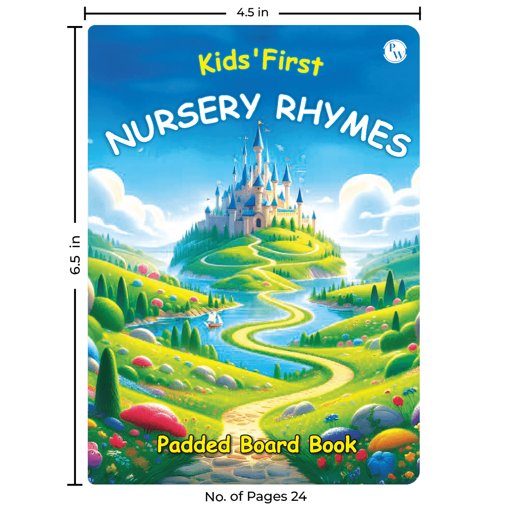 Kids' Padded Board Books Nursery Rhymes & 4-in-1 Combo Set of 2 Books l Colorful Illustrated Nursery Rhymes l Colors, Shapes, Alphabet, Numbers Picture Books