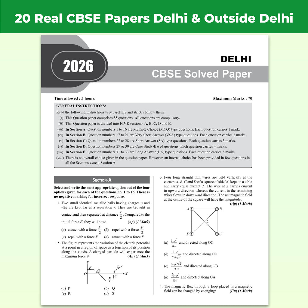 PW CBSE Class 12 PYQs PCBE - Past 10 Years Solved Papers For 2027 Board Exams | Delhi & Outside Delhi Papers Covered | Physics, Chemistry, Biology, English