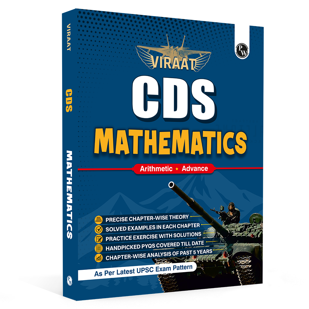 Viraat CDS OTA Book 2026 Mathematics | PYQ (2026-21) | Latest 2026 Solved Paper | Chapterwise Theory, Solved Examples, Practice Exercises & Past Year Questions
