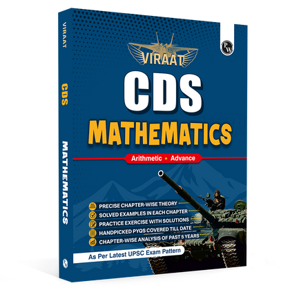 Viraat CDS OTA Book 2026 Mathematics | PYQ (2026-21) | Latest 2026 Solved Paper | Chapterwise Theory, Solved Examples, Practice Exercises & Past Year Questions