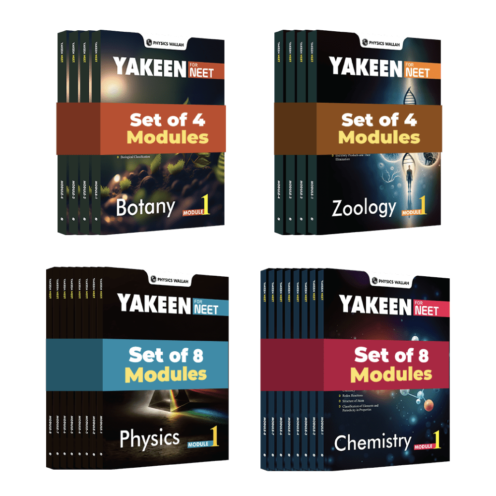 Yakeen for NEET Droppers Physics, Chemistry, Botany and Zoology Modules with Solutions & 30 OMR Sheets (2024 Edition) Combo Set of 24 Books