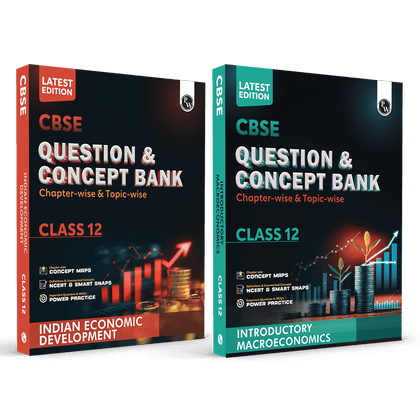 CBSE Question & Concept Bank (QCB) Class 12 Macroeconomics & Indian Economic Development Combo Set of 2 Books Chapter-wise and Topic-wise Solved Questions For 2026 Exams