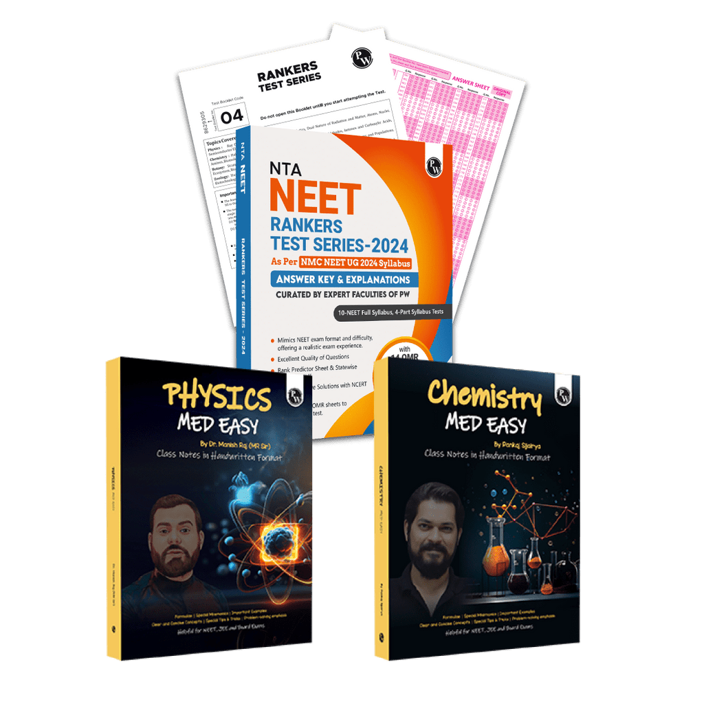 NEET Preparation Books Combo - Physics, Chemistry Med Easy Handwritten Notes  NTA NEET Rankers Test Series - 2024
