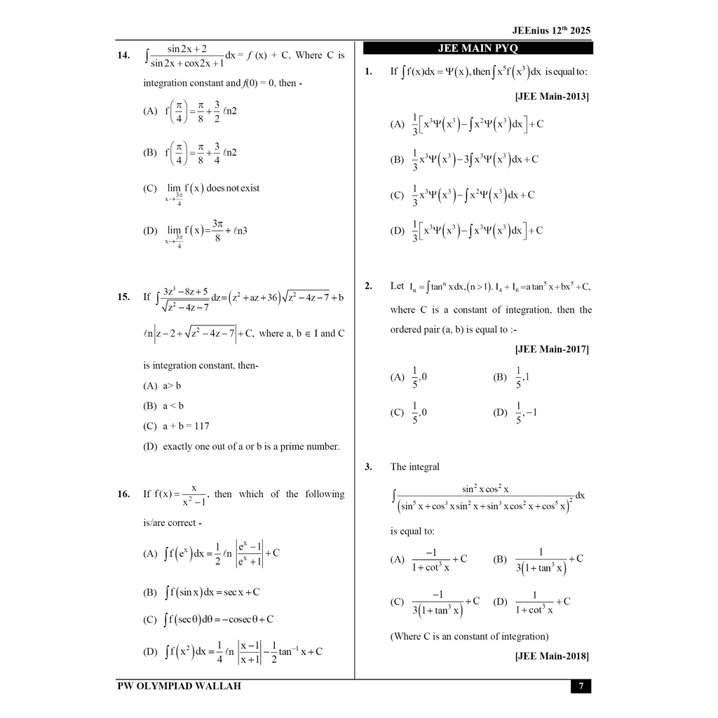 Olympiad Wallah JEEnius Edge 12 Mathematics (Part 2) For JEE, ISI-CMI & Olympiad Maths | Expert Crafted Content | Logical & Analytical Problem Sets