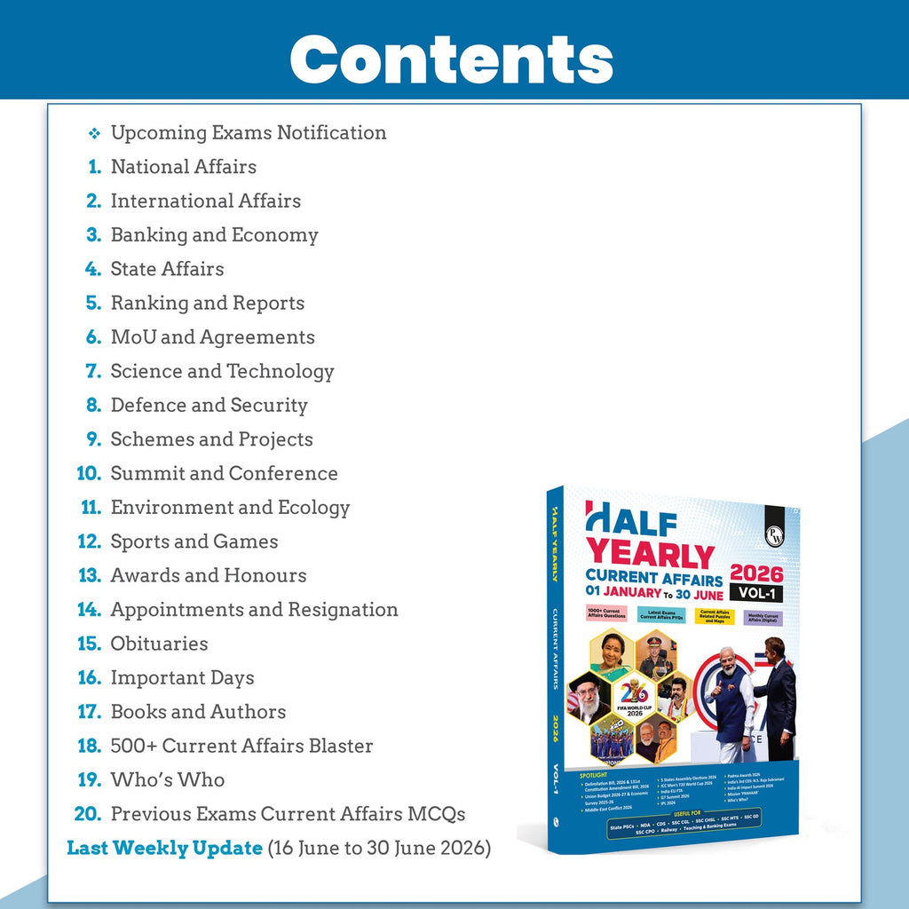 Half Yearly Current Affairs Magazine Vol. 1 January to June 2026 | For SSC, Banking, Teaching, Railway, Defence and Other Competitive Exams 2026-27 English Edition