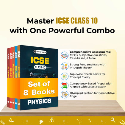 ICSE Class 10th Mathematics, Physics, Chemistry, Biology, Geography, History and Civics, English Language Paper 1 & 2 Combo Set of 8 Books (2026 Edition)