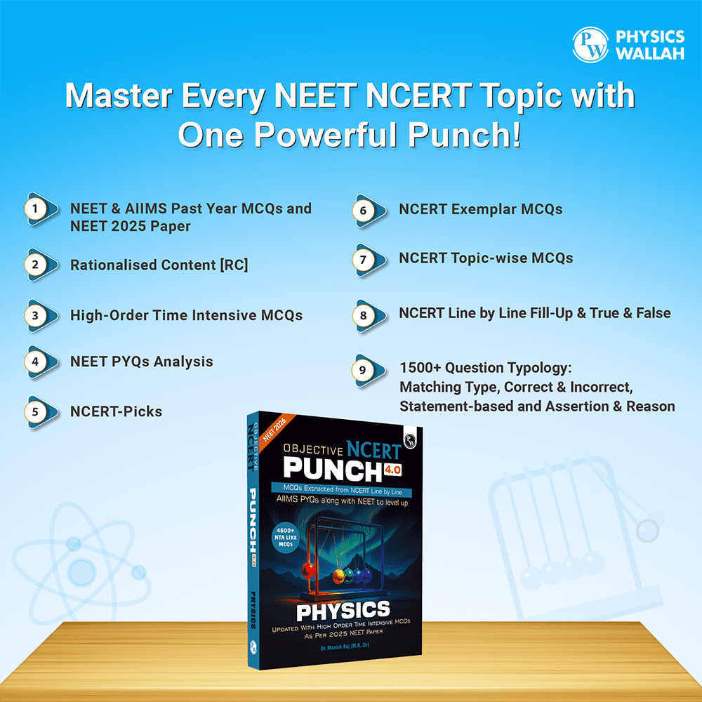 PW Objective NCERT Punch 4.0 Physics For NEET 2026 By Dr. Manish Raj (MR Sir) l Updated with High Order Time Intensive MCQs and AIIMS PYQs As Per 2025 NEET Paper