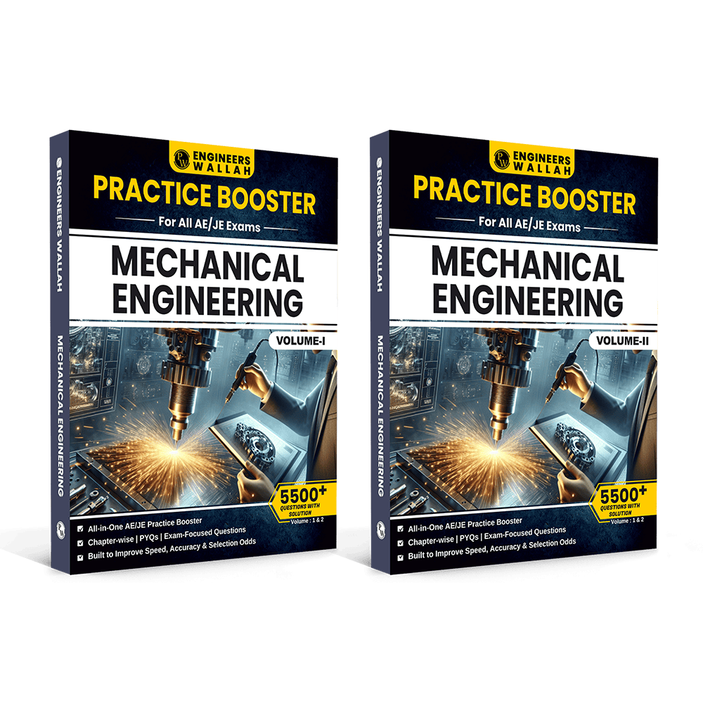 Engineers Wallah Practice Booster Mechanical Engineering Volume 1 & 2 For All AE & JE Exams Combo Set of 2 Books | Chapterwise Solved PYQs | 5500+ Solved Questions