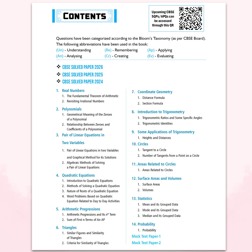 CBSE Question & Concept Bank (QCB) Class 10 Basic Maths Chapter-wise and Topic-wise Solved Questions For 2027 Board Exams with 50% Competency Based Question