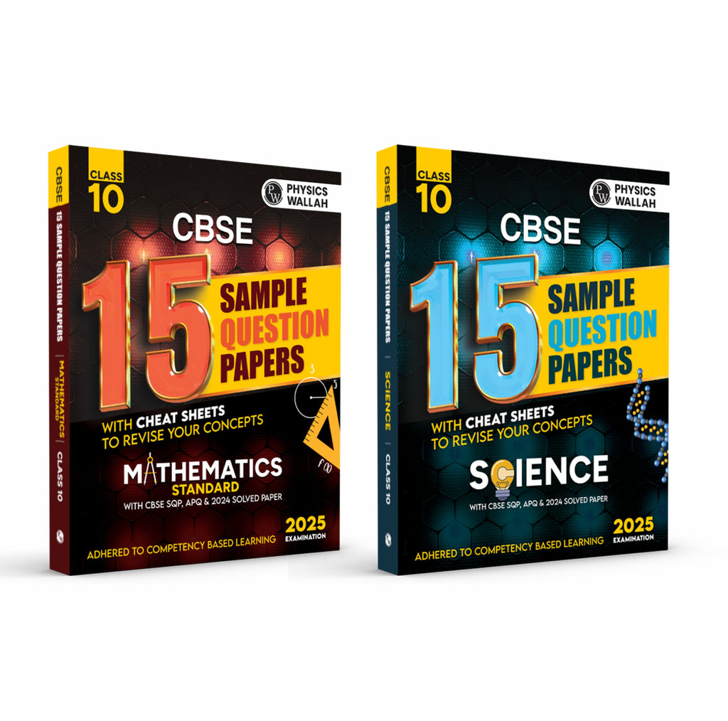 CBSE 15 Sample Question Papers Class 10 Science and Maths (Standard) Combo Set of 2 Books For 2025 Exam