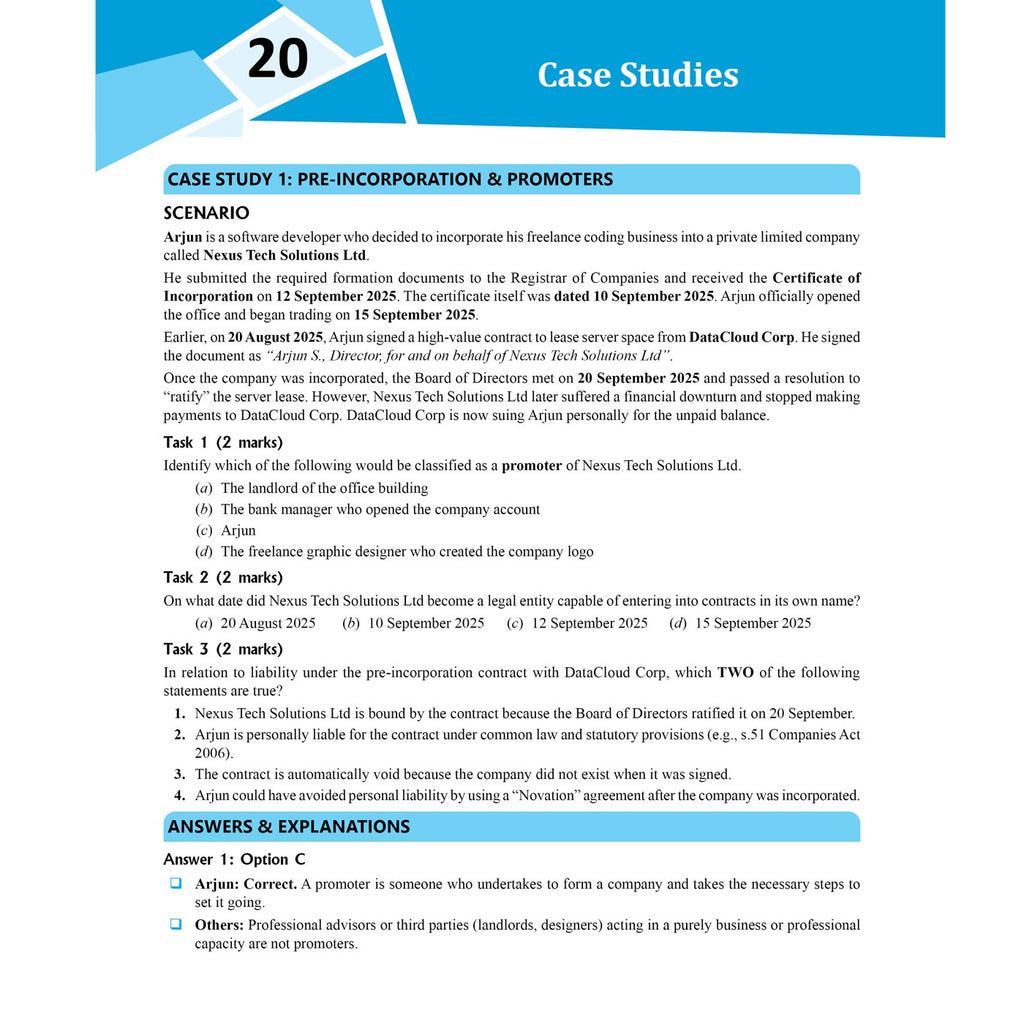 ACCA Corporate and Business Law (LW) 2.0 Concept Book + Question Bank Combo Set of 2 Modules