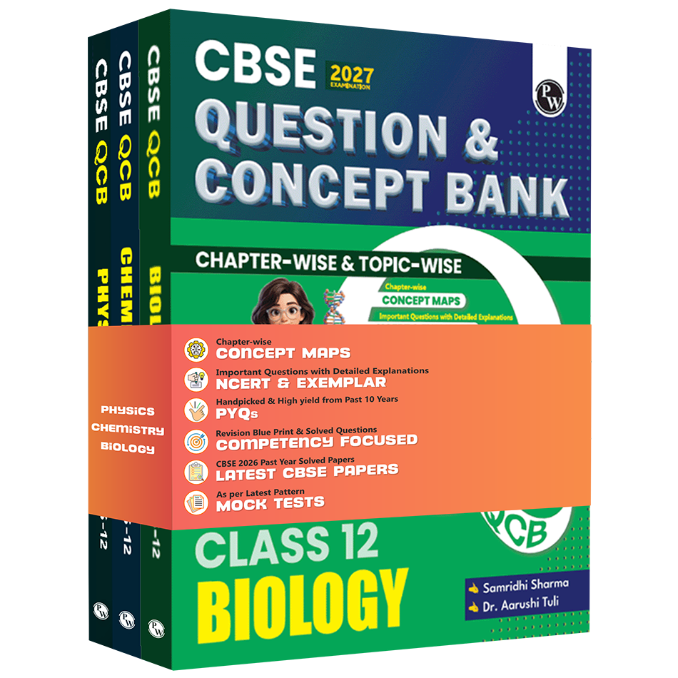 CBSE Question & Concept Bank (QCB) Class 12 Physics, Chemistry, Biology COMBO Set of 3 Books Chapterwise & Topicwise Solved Questions For 2027 Exams
